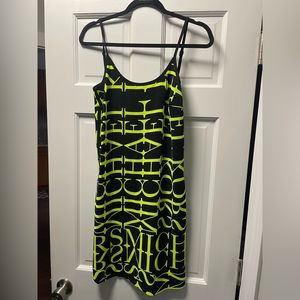 Michael Michael Kors Newsprint Logo Slip Dress